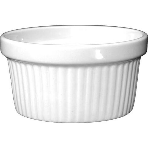 International Tableware 4 oz European White Fluted Ramekin, PK36 RAMF-4-EW